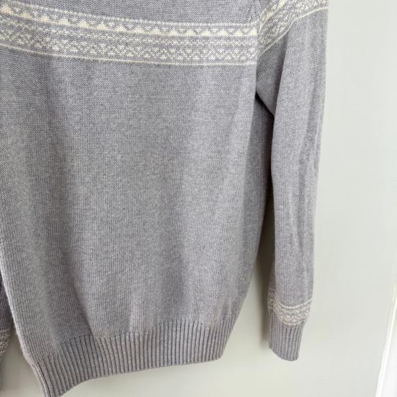 Kathmandu Light Grey Fairisle Crewneck Long‎ Sleeve Knit Wool Sweater Women's 10 - Picture 7 of 12